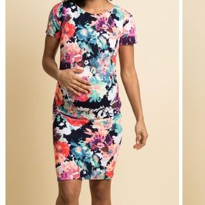 Fitted Floral Maternity Dress